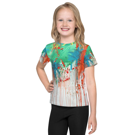 Running Rainbow Kids crew neck t-shirt